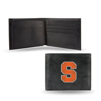 Wholesale NCAA Syracuse Orange Embroidered Genuine Leather Billfold Wallet 3.25" x 4.25" - Slim By Rico Industries