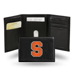 Wholesale NCAA Syracuse Orange Embroidered Genuine Leather Tri-fold Wallet 3.25" x 4.25" - Slim By Rico Industries