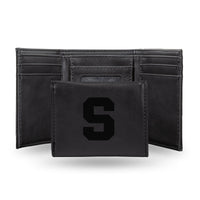 Wholesale NCAA Syracuse Orange Laser Engraved Black Tri-Fold Wallet - Men's Accessory By Rico Industries