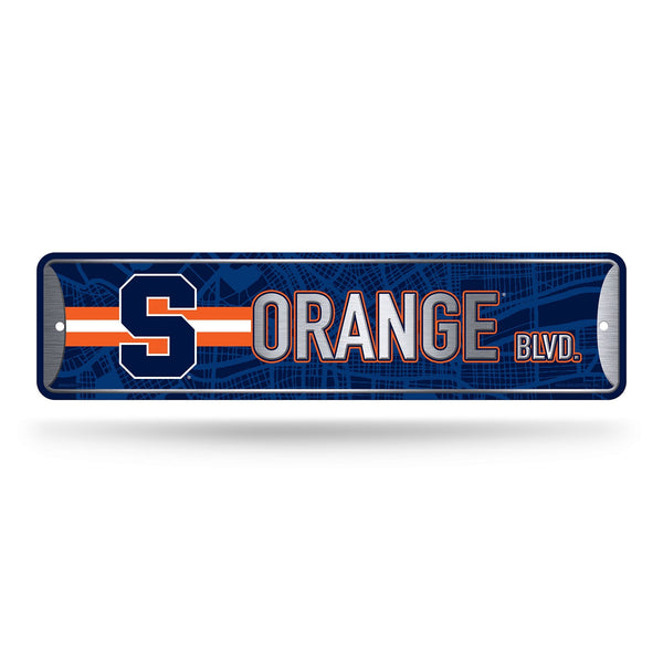 Wholesale NCAA Syracuse Orange Metal Street Sign 4" x 15" Home Décor - Bedroom - Office - Man Cave By Rico Industries