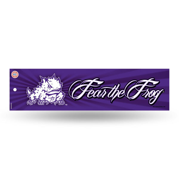 Wholesale NCAA TCU Horned Frogs 3" x 12" Car/Truck/Jeep Bumper Sticker By Rico Industries