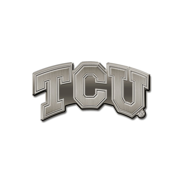 Wholesale NCAA TCU Horned Frogs Antique Nickel Auto Emblem for Car/Truck/SUV By Rico Industries