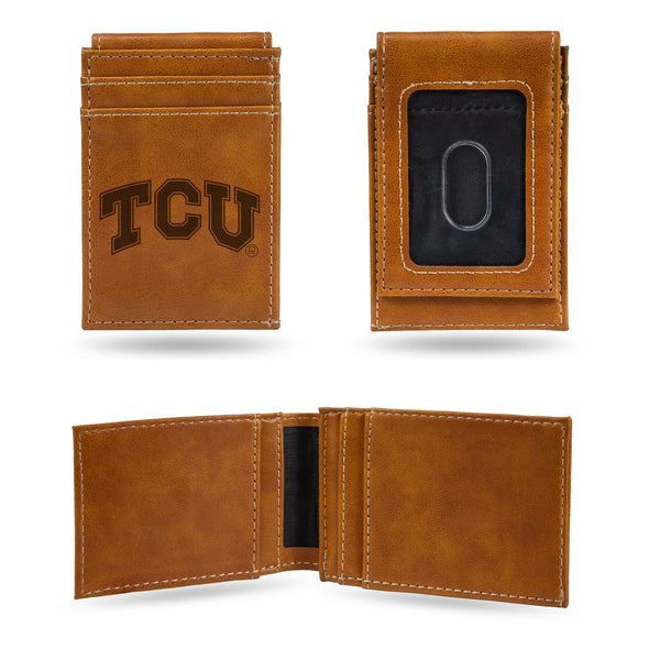 Wholesale NCAA TCU Horned Frogs Premium Front Pocket Wallet - Compact/Comfortable/Slim By Rico Industries