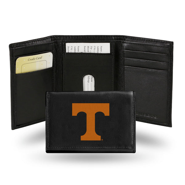 Wholesale NCAA Tennessee Volunteers Embroidered Genuine Leather Tri-fold Wallet 3.25" x 4.25" - Slim By Rico Industries