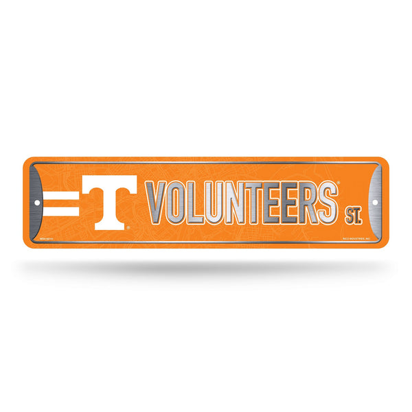 Wholesale NCAA Tennessee Volunteers Metal Street Sign 4" x 15" Home Décor - Bedroom - Office - Man Cave By Rico Industries