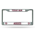 Wholesale NCAA Texas A&M Aggies 12" x 6" Silver Chrome Car/Truck/SUV Auto Accessory By Rico Industries