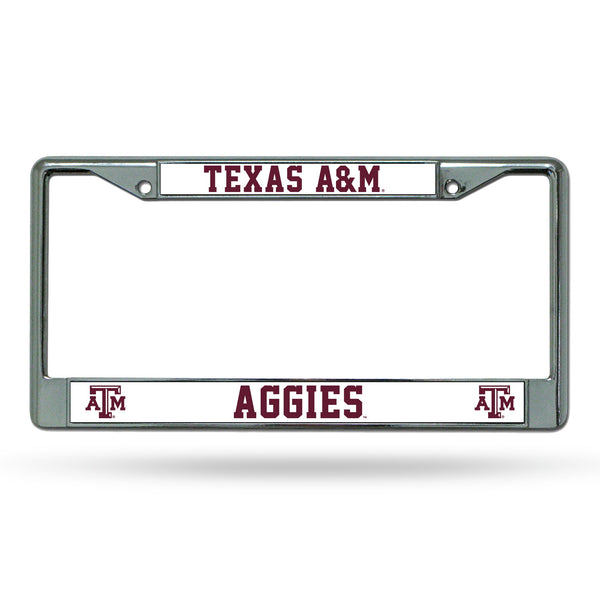 Wholesale NCAA Texas A&M Aggies 12" x 6" Silver Chrome Car/Truck/SUV Auto Accessory By Rico Industries