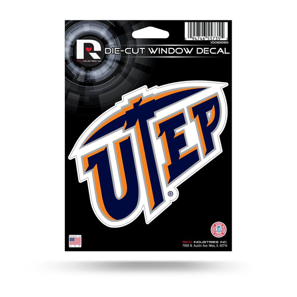 Wholesale NCAA Texas-El Paso Miners 5" x 7" Vinyl Die-Cut Decal - Car/Truck/Home Accessory By Rico Industries