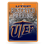 Wholesale NCAA Texas-El Paso Miners 8.5" x 11" Metal Parking Sign - Great for Man Cave, Bed Room, Office, Home Décor By Rico Industries