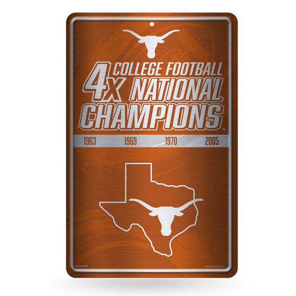 Wholesale NCAA Texas Longhorns 11" x 17" Large Metal Home Décor Sign By Rico Industries