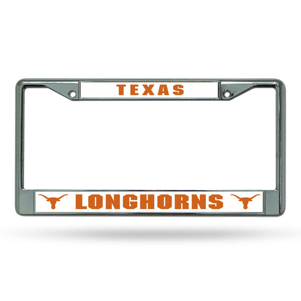 Wholesale NCAA Texas Longhorns 12" x 6" Silver Chrome Car/Truck/SUV Auto Accessory By Rico Industries