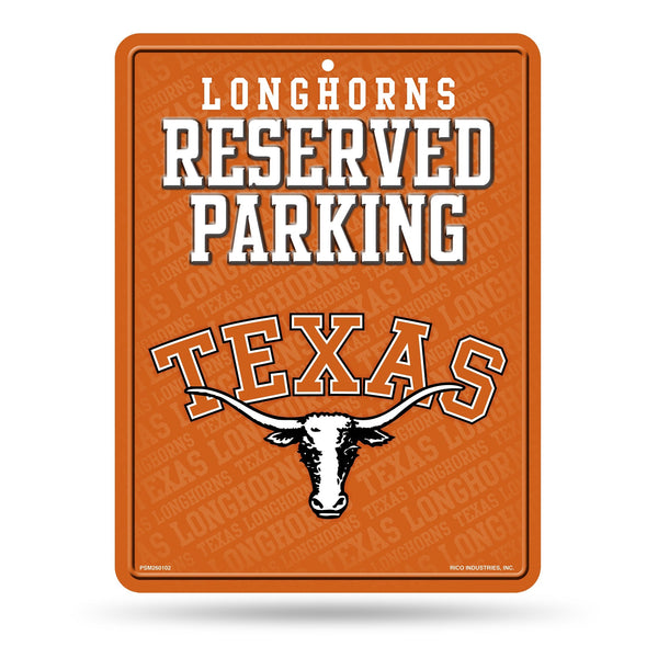 Wholesale NCAA Texas Longhorns 8.5" x 11" Metal Parking Sign - Great for Man Cave, Bed Room, Office, Home Décor By Rico Industries