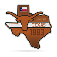 Wholesale NCAA Texas Longhorns Classic State Shape Cut Pennant - Home and Living Room Décor - Soft Felt EZ to Hang By Rico Industries