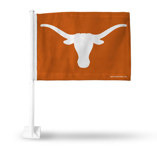Wholesale NCAA Texas Longhorns Double Sided Car Flag - 16" x 19" - Strong Pole that Hooks Onto Car/Truck/Automobile By Rico Industries