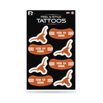 Wholesale NCAA Texas Longhorns Peel & Stick Temporary Tattoos - Eye Black - Game Day Approved! By Rico Industries