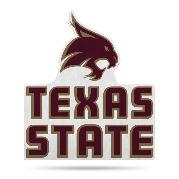 Wholesale NCAA Texas State Bobcats Classic Team Logo Shape Cut Pennant - Home and Living Room Décor - Soft Felt EZ to Hang By Rico Industries