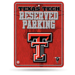 Wholesale NCAA Texas Tech Red Raiders 8.5" x 11" Metal Parking Sign - Great for Man Cave, Bed Room, Office, Home Décor By Rico Industries