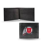 Wholesale NCAA Utah Utes Embroidered Genuine Leather Billfold Wallet 3.25" x 4.25" - Slim By Rico Industries