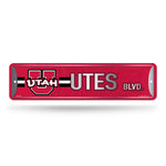 Wholesale NCAA Utah Utes Metal Street Sign 4" x 15" Home Décor - Bedroom - Office - Man Cave By Rico Industries