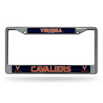 Wholesale NCAA Virginia Cavaliers 12" x 6" Silver Bling Chrome Car/Truck/SUV Auto Accessory By Rico Industries