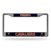 Wholesale NCAA Virginia Cavaliers 12" x 6" Silver Bling Chrome Car/Truck/SUV Auto Accessory By Rico Industries