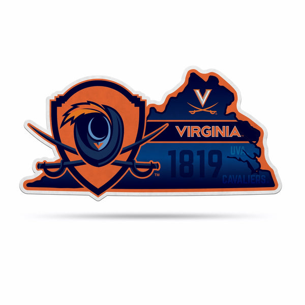 Wholesale NCAA Virginia Cavaliers Classic State Shape Cut Pennant - Home and Living Room Décor - Soft Felt EZ to Hang By Rico Industries