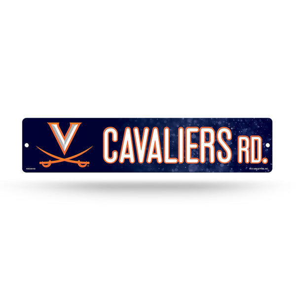 Wholesale NCAA Virginia Cavaliers Plastic 4" x 16" Street Sign By Rico Industries