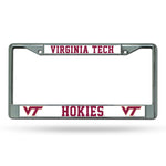 Wholesale NCAA Virginia Tech Hokies 12" x 6" Silver Chrome Car/Truck/SUV Auto Accessory By Rico Industries