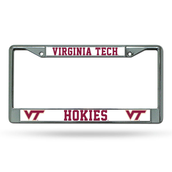 Wholesale NCAA Virginia Tech Hokies 12" x 6" Silver Chrome Car/Truck/SUV Auto Accessory By Rico Industries