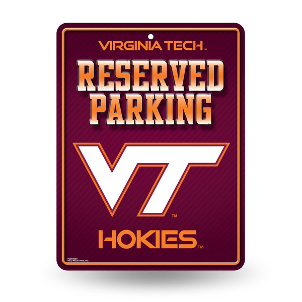 Wholesale NCAA Virginia Tech Hokies 8.5" x 11" Metal Parking Sign - Great for Man Cave, Bed Room, Office, Home Décor By Rico Industries