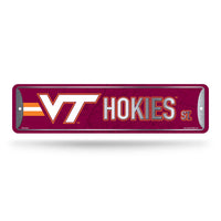 Wholesale NCAA Virginia Tech Hokies Metal Street Sign 4" x 15" Home Décor - Bedroom - Office - Man Cave By Rico Industries