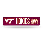 Wholesale NCAA Virginia Tech Hokies Plastic 4" x 16" Street Sign By Rico Industries