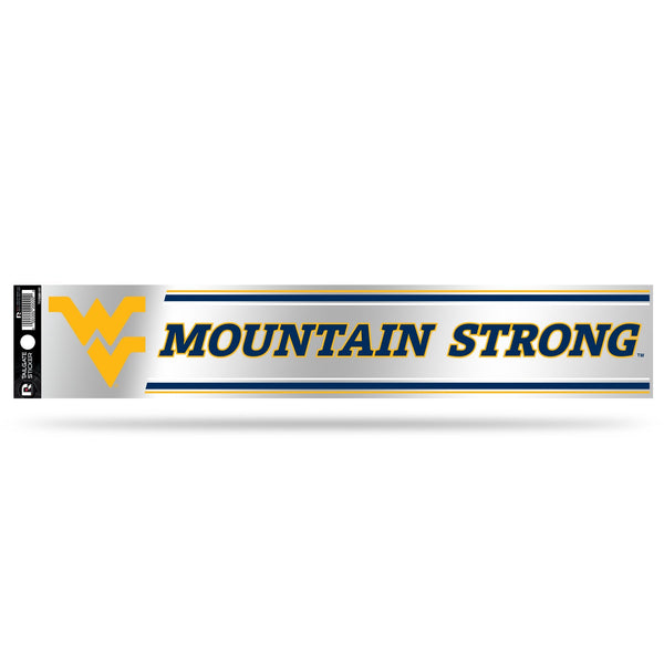 Wholesale NCAA West Virginia Mountaineers 3" x 17" Tailgate Sticker For Car/Truck/SUV By Rico Industries