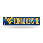 Wholesale NCAA West Virginia Mountaineers Plastic 4" x 16" Street Sign By Rico Industries