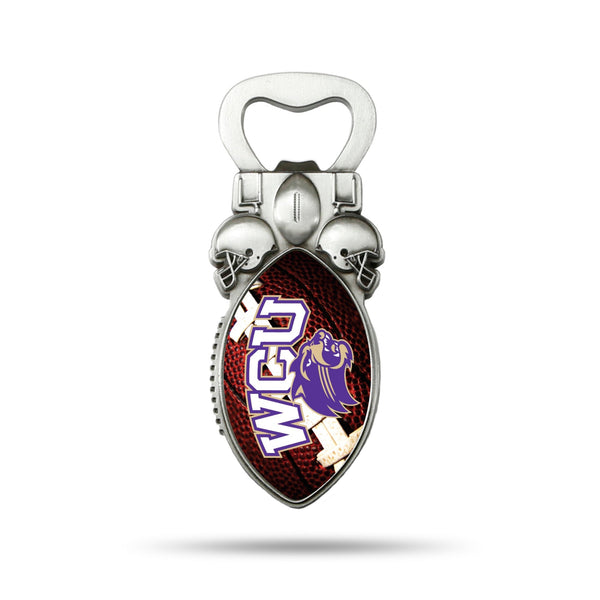 Wholesale NCAA Western Carolina Catamounts Magnetic Bottle Opener, Stainless Steel, Strong Magnet to Display on Fridge By Rico Industries