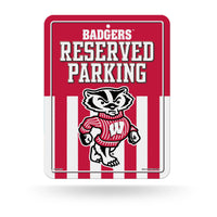 Wholesale NCAA Wisconsin Badgers 8.5" x 11" Metal Parking Sign - Great for Man Cave, Bed Room, Office, Home Décor By Rico Industries