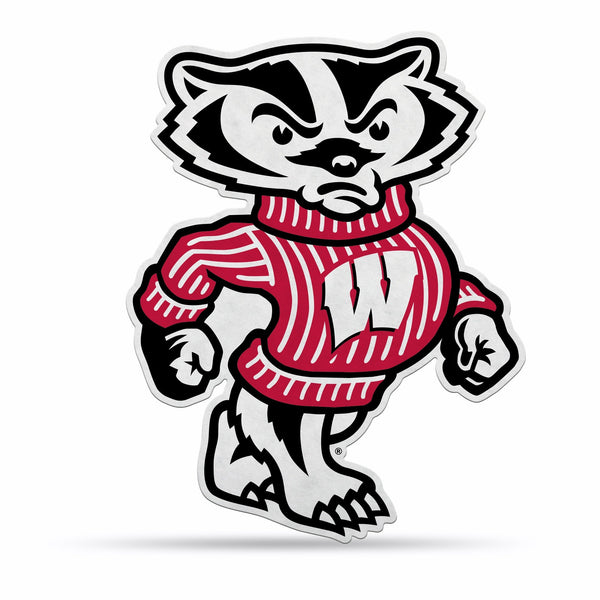 Wholesale NCAA Wisconsin Badgers Classic Mascot Shape Cut Pennant - Home and Living Room Décor - Soft Felt EZ to Hang By Rico Industries