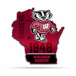 Wholesale NCAA Wisconsin Badgers Classic State Shape Cut Pennant - Home and Living Room Décor - Soft Felt EZ to Hang By Rico Industries