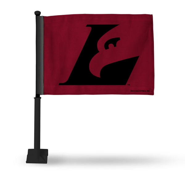 Wholesale NCAA Wisconsin-La Crosse Eagles Double Sided Car Flag - 16" x 19" - Strong Black Pole that Hooks Onto Car/Truck/Automobile By Rico Industries