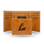 Wholesale NCAA Wisconsin-La Crosse Eagles Laser Engraved Brown Tri-Fold Wallet - Men's Accessory By Rico Industries