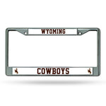 Wholesale NCAA Wyoming Cowboys 12" x 6" Silver Chrome Car/Truck/SUV Auto Accessory By Rico Industries