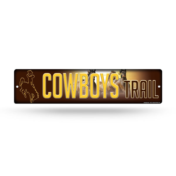 Wholesale NCAA Wyoming Cowboys Plastic 4" x 16" Street Sign By Rico Industries