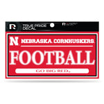 Wholesale Nebraska University 3" X 6" True Pride Decal - Football