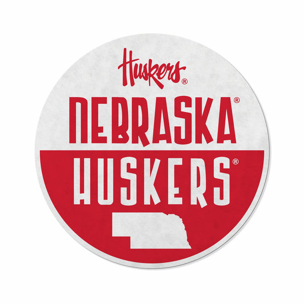 Wholesale Nebraska University Shape Cut Logo With Header Card - Classic Design