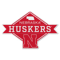 Wholesale Nebraska University Shape Cut Logo With Header Card - Diamond Design