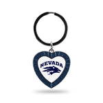 Wholesale Nevada - Reno Navy Rhinestone Heart Keychain