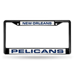 Wholesale New Orleans Pelicans Black Laser Chrome 12 x 6 License Plate Frame