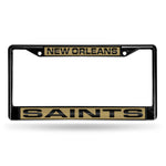 Wholesale New Orleans Saints Black Laser Chrome 12 x 6 License Plate Frame