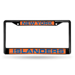 Wholesale New York Islanders Black Laser Chrome 12 x 6 License Plate Frame