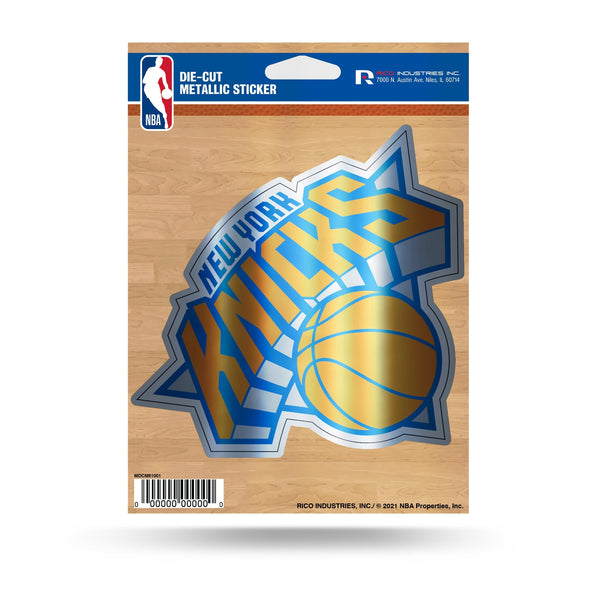 Wholesale New York Knicks Die Cut Metallic Sticker